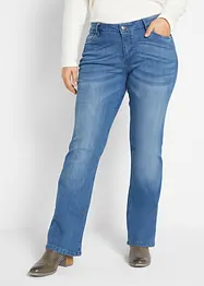 Bootcut džíny Mid Waist, strečové, bonprix