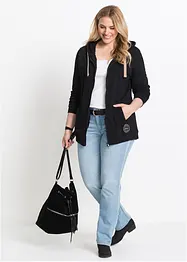Bootcut džíny Mid Waist, strečové, bonprix