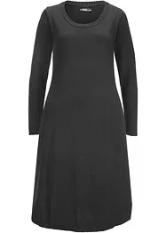 Pletené šaty s rozšiřujícím se střihem, bonprix