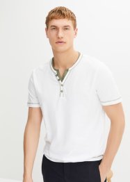 Henley triko z organické bavlny, krátký rukáv, bpc selection