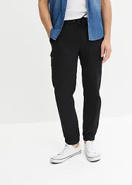 Mušelínové kalhoty bez zapínání, Regular Fit, Tapered, bonprix