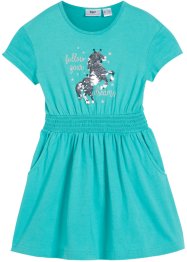 Dívčí žerzejové šaty s oboustrannými pajetkami, organická bavlna, bpc bonprix collection