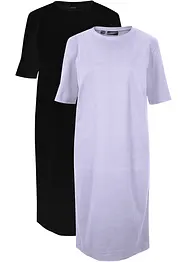 Úpletové oversize šaty z čisté bavlny (2 ks v balení), bonprix