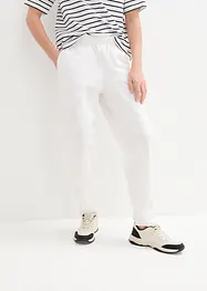 Kalhoty ze směsi bavlny a lnu, High Waist, bonprix