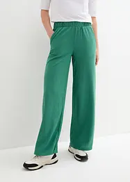 Široké kalhoty ze strukturovaného žerzeje, High Waist, bonprix