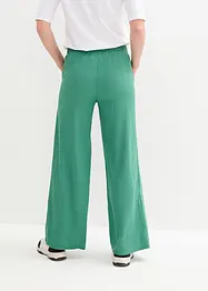 Široké kalhoty ze strukturovaného žerzeje, High Waist, bonprix