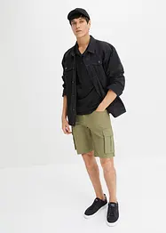 Strečové cargo bermudy, Regular Fit, bonprix