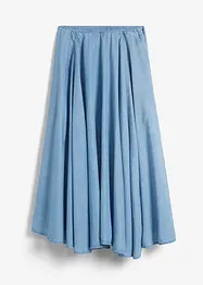 Džínová sukně s pohodlným pasem, High Waist, bonprix