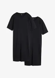Úpletové oversize šaty z čisté bavlny (2 ks v balení), bonprix