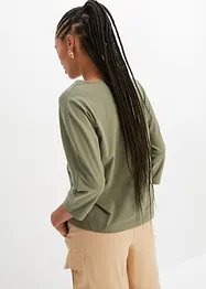 Triko z organické bavlny, 3/4 rukáv, bonprix