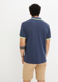 Pólo tričko z piké s neonovými prvky a krátkým rukávem, z organické bavlny, bonprix