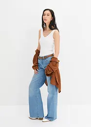 Žebrovaný top z čisté organické bavlny (2 ks v balení), bonprix