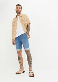 Strečové džínové bermudy, Regular Fit, John Baner JEANSWEAR