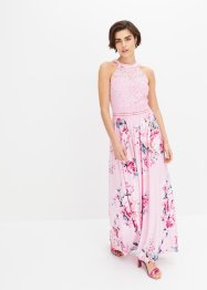Dlouhé letní šaty s květinovým potiskem a krajkou, BODYFLIRT boutique