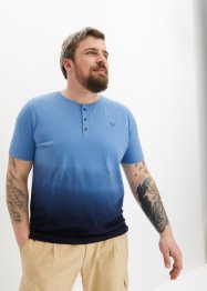 Henley triko z organické bavlny s barevným přechodem, krátký rukáv, bpc bonprix collection