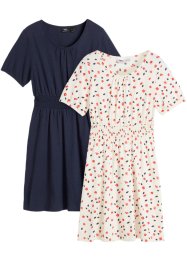 Dívčí žerzejové šaty z organické bavlny (2 ks), bpc bonprix collection