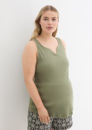 Žebrovaný těhotenský top z organické bavlny (2 ks v balení), bpc bonprix collection