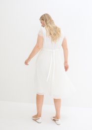 Těhotenské svatební šaty s páskem a plisovanou sukní, bpc bonprix collection