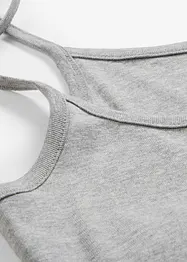 Top s úzkými ramínky, z čisté bavlny (3 ks v balení), bonprix