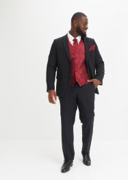 Svatební oblek Slim Fit (5dílná souprava): sako, kalhoty, vesta, kravata, kapesníček, bonprix