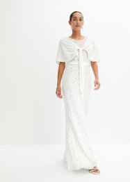 Svatební šaty ze síťoviny s aplikací kytiček, BODYFLIRT boutique