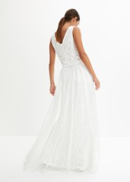Svatební šaty s pajetkami a odnímatelnou sukní ze síťoviny, BODYFLIRT boutique