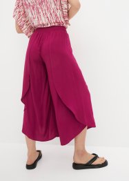 Kalhoty Culotte s gumovým průvlekem v pase, k lýtkům, bonprix