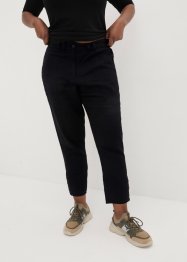 Lněné kalhoty s kpsami a knoflíky u lemu, bpc bonprix collection