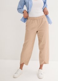 Lněné kalhoty Loose Fit s pohodlnou pasovkou, délka nad kotníky, bpc bonprix collection