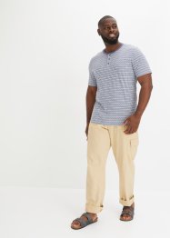 Henley triko, krátký rukáv, organická bavlna, s minimalistickým potiskem, bpc bonprix collection
