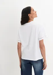 Tričko s detailem na rukávech, bonprix