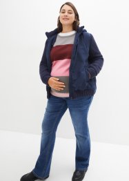 Těhotenská/nosicí bunda s pletenými rukávy a kapucí, bpc bonprix collection