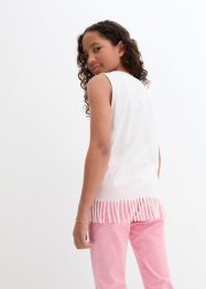 Dívčí top s třásněmi z organické bavlny, bpc bonprix collection