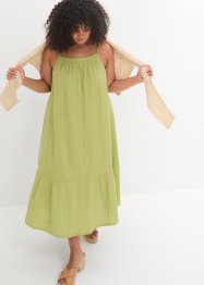 Mušelínové šaty s volánem z udržitelné bavlny, bpc bonprix collection
