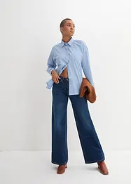 Džíny s širokými nohavicemi a pohodlným pasem, Mid Waist, bonprix