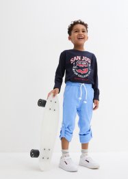 Mušelínové kalhoty pro chlapce, s vyhrnovacími nohavicemi, bpc bonprix collection