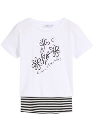 Dívčí triko a top ve vzhledu 2 v 1 (2dílná souprava) z organické bavlny, bpc bonprix collection