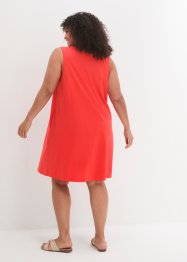 Krátké žerzejové šaty do linie A, bez rukávů, bpc bonprix collection