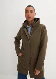 Krátká bavlněná parka se stojáčkem, vypasovaná, bonprix