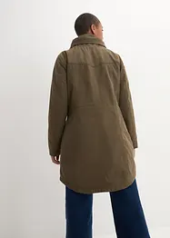 Krátká bavlněná parka se stojáčkem, vypasovaná, bonprix