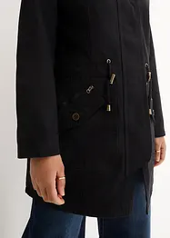 Krátká bavlněná parka se stojáčkem, vypasovaná, bonprix