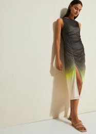 Úpletové šaty ze síťoviny, s nařasením, RAINBOW
