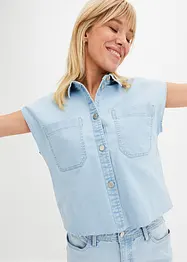 Krátká džínová boxy halenka, bonprix