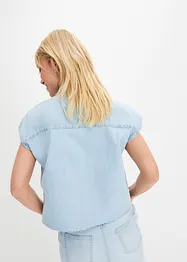 Krátká džínová boxy halenka, bonprix