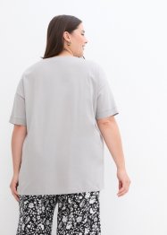 Bavlněné oversized triko s postranními rozparky, bpc bonprix collection