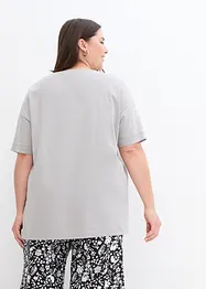 Bavlněné oversized triko s postranními rozparky, bonprix