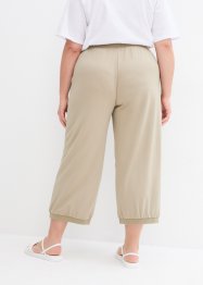 Široké kalhoty z materiálu Punto di Roma, bez zapínání a se žebrovanými elastickými lemy, bpc bonprix collection