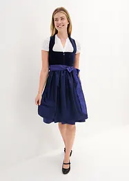Kroj ve stylu dirndl se sametem, v délce midi (2dílná souprava), bonprix