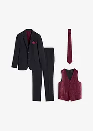 Svatební oblek Slim Fit s vestou a kravatou (5dílná souprava), bonprix