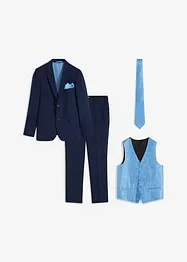 Svatební oblek Slim Fit s vestou a kravatou (5dílná souprava), bonprix
